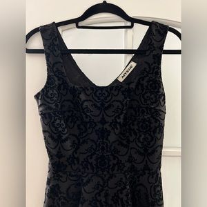 Beautiful black velvet dress for winter!